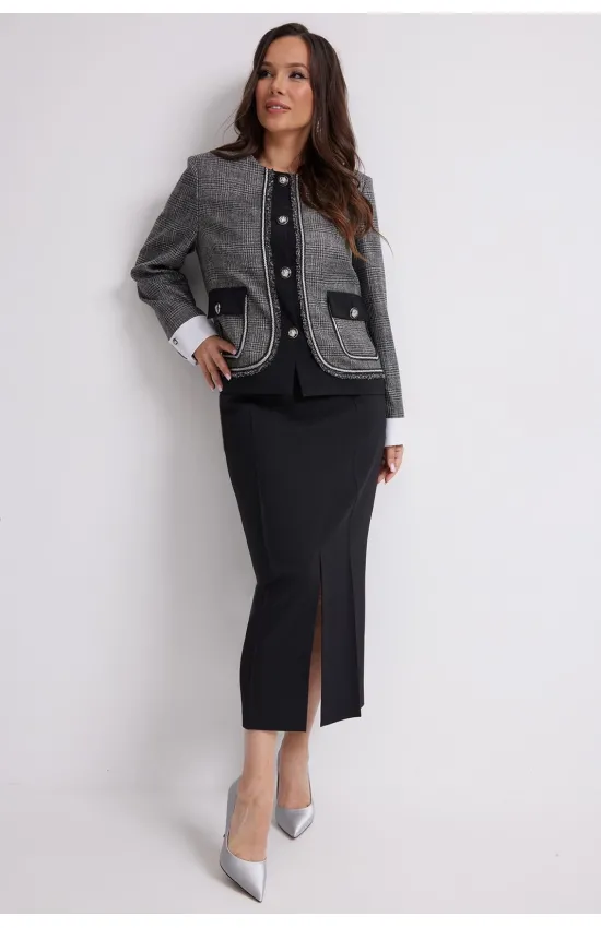 Костюм Магия Моды 2637 серый+черный