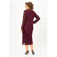 Костюм Кокетка и К 1336 бордовый