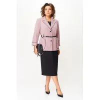 Костюм Карина Делюкс М-1382 розовый-черный