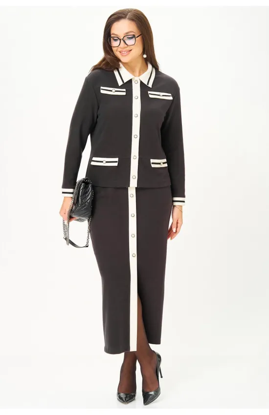 Костюм BAGIRA 1088 Графит+молоко