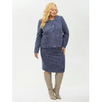 Костюм YOUR SIZE 2266/164 Синий с добавлением бежевых нитей