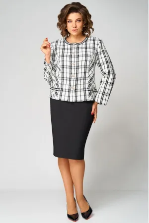 Костюм Мишель стиль 1325 черно-белый