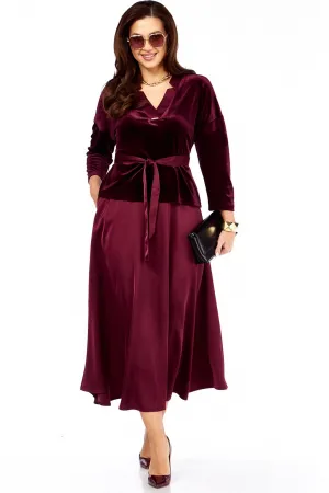 Костюм Taita plus 2533 бургунди