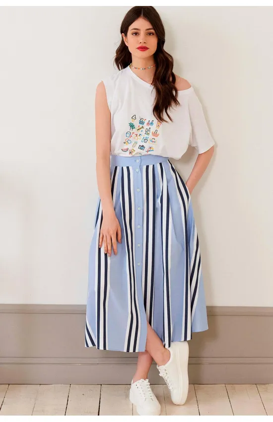 Костюм Lokka 1162 белый+голубой