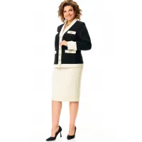 Костюм VI ORO 1211-3 черный, бежевый