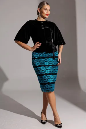 Костюм Мода-Юрс 25-2623 черный+бирюза