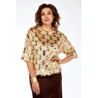 Костюм Ольга Стиль Л433 золото-коричневый