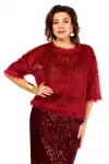Костюм Ольга Стиль Л413 темный-красный Костюм Ольга Стиль Л413 темный-красный
