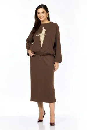 Костюм Милора-стиль 1376 кофе с молоком