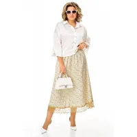 Костюм Anastasia 1322 белый+цветы