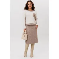 Костюм Галеан Cтиль 993 коричневый с бежевым