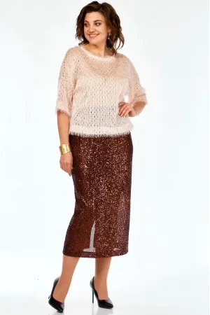 Костюм Л413 персик-бронза,