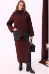 Костюм NikVa клетка серый+бордо+чёрный