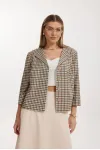 Костюм KALORIS 2303 оттенки бежевого+ коричневая клетка