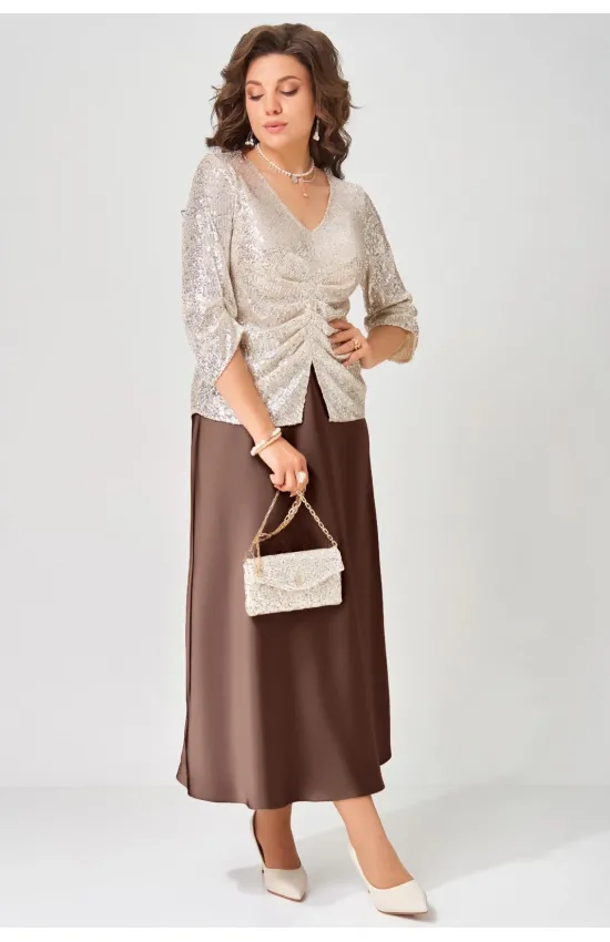 Костюм FITA 4153 Зария шоколадно-бежевый