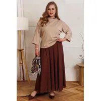 Костюм Anastasia 1390 бежевый+принт