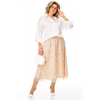 Костюм Anastasia 1322 белый+карамель