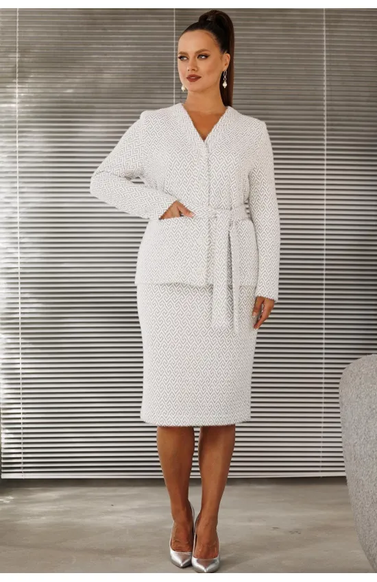 Костюм Галеан Cтиль 914 серый орнамент