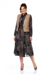 Костюм 1380 черный + капучино(шоколадная зебра )
