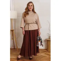 Костюм Anastasia 1390 бежевый+принт
