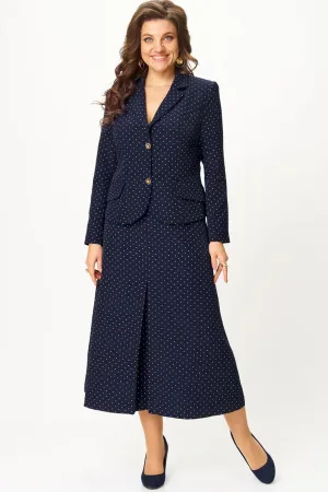 Костюм Svetlana Style 2174 темно-синий в горох