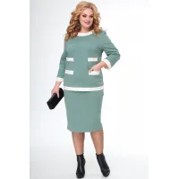 Костюм Taita plus 1438-4 серо-голубой оттенок