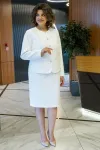 Костюм Alani 2423 молоко с переплетением нитей цвета золото
