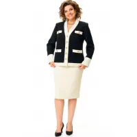 Костюм VI ORO 1211-3 черный, бежевый