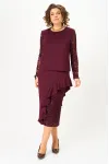Костюм Кокетка и К 1336 бордовый