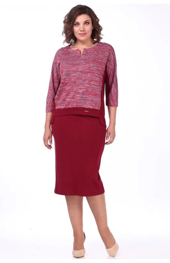 Костюм Lady Style Classic 1374/6 Бордовые тона