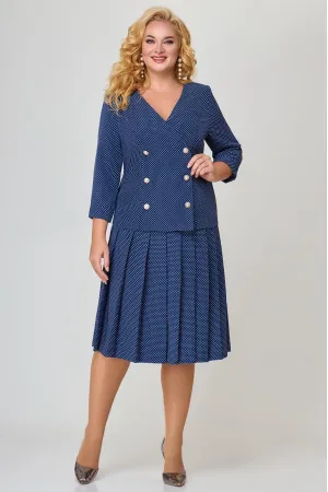 Костюм Svetlana Style 1636 синий+горох