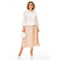Костюм Anastasia 1322 белый+карамель