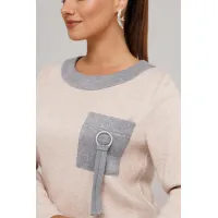 Костюм Галеан Cтиль 993 серый с бежем