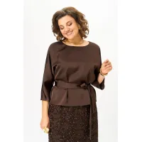 Костюм Кокетка и К 1334 коричневый