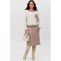 Костюм Галеан Cтиль 993 коричневый с бежевым