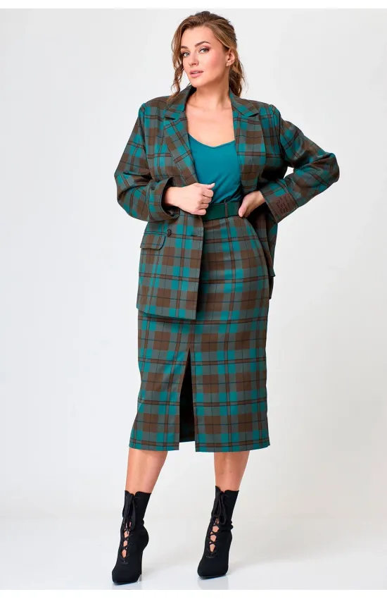 Костюм Anelli 1147 пихта + клетка