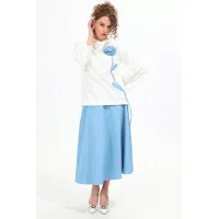Костюм NikVa 952-2 молоко+голубой