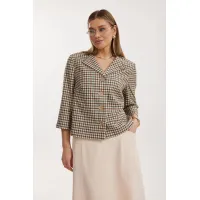 Костюм KALORIS 2303 оттенки бежевого+ коричневая клетка
