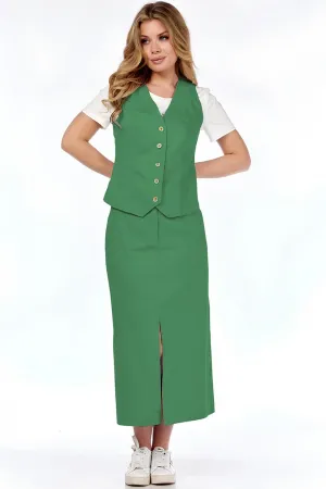 Костюм Милора-стиль 1205/1 ярко-зеленый