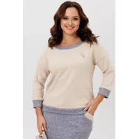 Костюм Галеан Cтиль 786-1 серый с бежевым