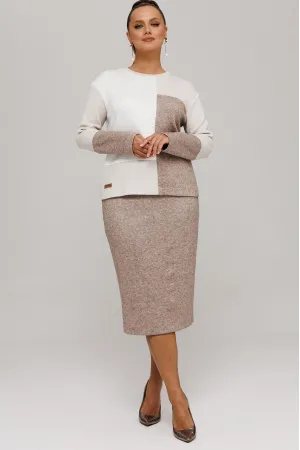 Костюм Галеан Cтиль 997 коричневый с бежевым