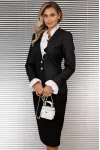 Костюм Мода-Юрс 25-2838 черный, белый Костюм Мода-Юрс 25-2838 черный, белый