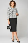 Костюм Мишель стиль 1324 черно-белый