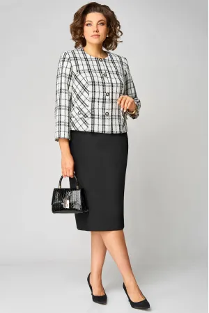 Костюм Мишель стиль 1324 черно-белый