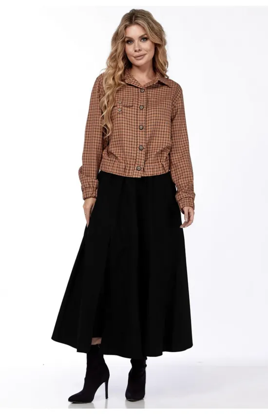 Костюм Милора-стиль коричневый+темно-синий