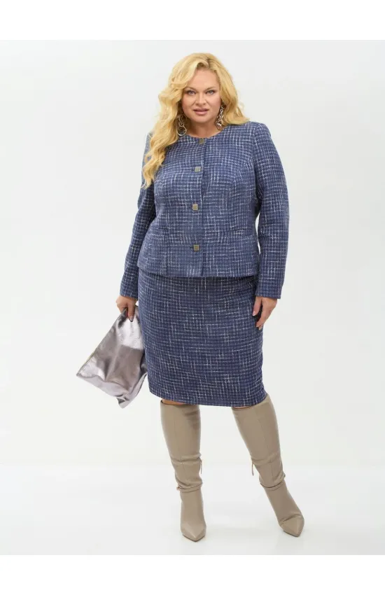 Костюм YOUR SIZE 2266/170 Синий с добавлением бежевых нитей