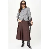 Костюм Карина Делюкс М-1418 серо-коричневый