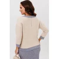 Костюм Галеан Cтиль 786-1 серый с бежевым