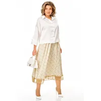 Костюм Anastasia 1322 белый+цветы