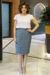 Костюм Alani 2382 серо-голубая клетка